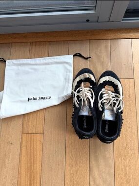 Palm Angels Fringe Sneakers Black/Cream Size 12 w/ Dust Bag